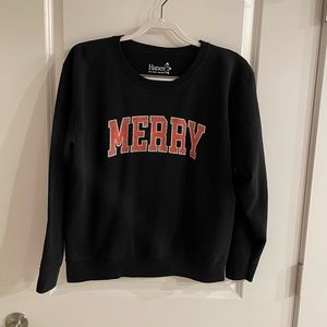 Hanes “merry” sweatshirt, size XL